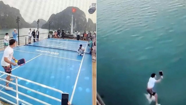 Phạt 12,5 triệu đồng chủ tàu để khách chơi pickleball trên boong