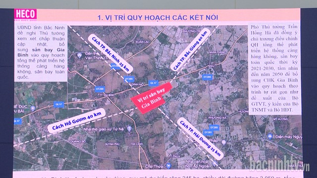 Tuyến đường kết nối sân bay Gia Bình với Hà Nội có chiều dài 45,6 km