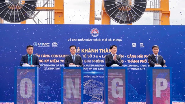 Hải Phòng: khánh thành bến cảng container quốc tế số 3, số 4 Lạch Huyện