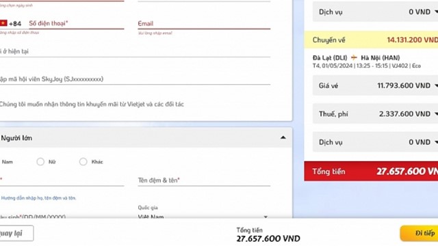 Gia tăng nỗi lo vé máy bay tăng giá dịp nghỉ lễ
