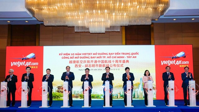 Vietjet công bố đường bay mới TP Hồ Chí Minh – Tây An (Trung Quốc)