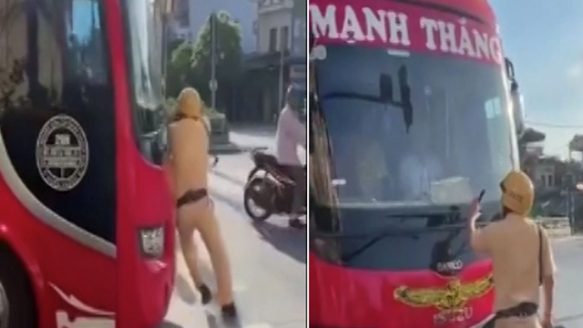 Triệu tập tài xế xe khách húc CSGT rồi tăng ga bỏ chạy