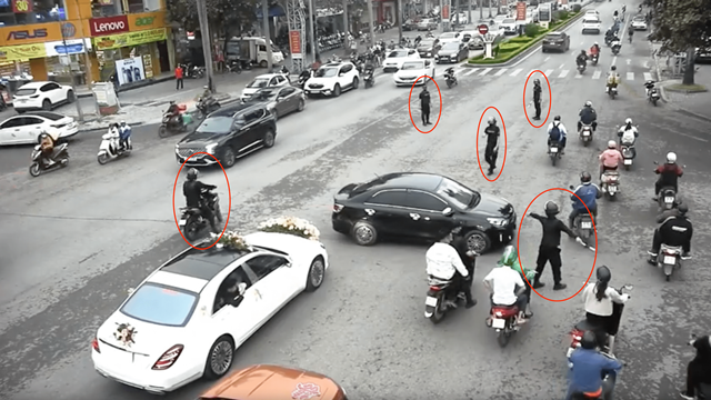 Tạm giữ nhóm vệ sĩ dẹp đường cho đoàn xe sang đi đám cưới
