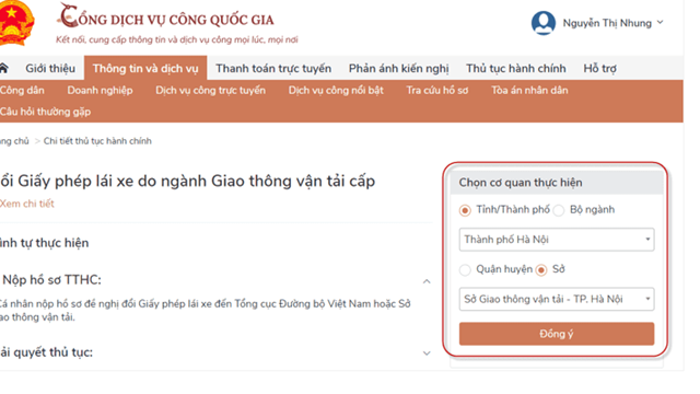 Thí điểm mở rộng cấp đổi bằng lái xe trên Cổng Dịch vụ công quốc gia tại 12 tỉnh, thành phố