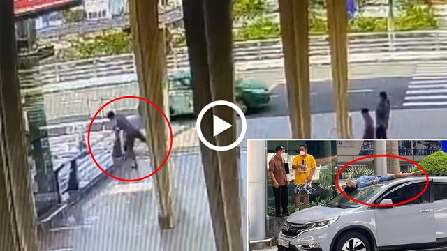 [Clip]: Người đàn ông nhảy lầu tự tử ở Sân bay, rơi trúng nóc xế hộp 