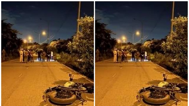 Nam sinh viên tử vong trên đường, cạnh chiếc xe máy