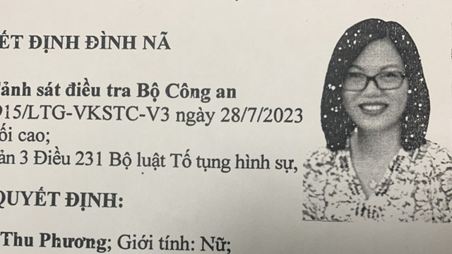 Truy nã nguyên Trưởng bộ phận thư ký tài chính Công ty AIC