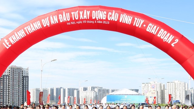 Thông xe cầu Vĩnh Tuy giai đoạn 2: Đồng bộ hạ tầng giao thông Thủ đô