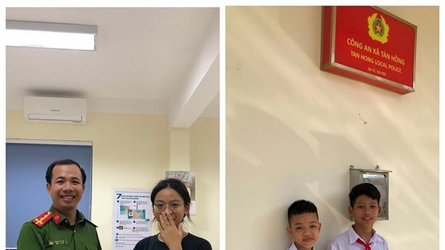 Hình ảnh đẹp của 2 học sinh lớp 7 ở Ba Vì, Hà Nội