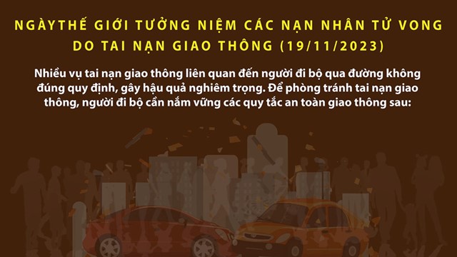 Ngày thế giới tưởng niệm các nạn nhân tử vong do tai nạn giao thông: Quy tắc đi bộ an toàn