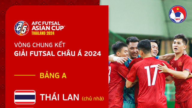 VCK giải futsal châu Á 2024: ĐT Việt Nam cùng bảng với chủ nhà Thái Lan