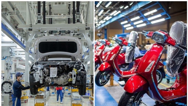 Sản lượng ô tô và xe máy tăng giảm “ngược pha” trong tháng đầu tiên của năm 2024