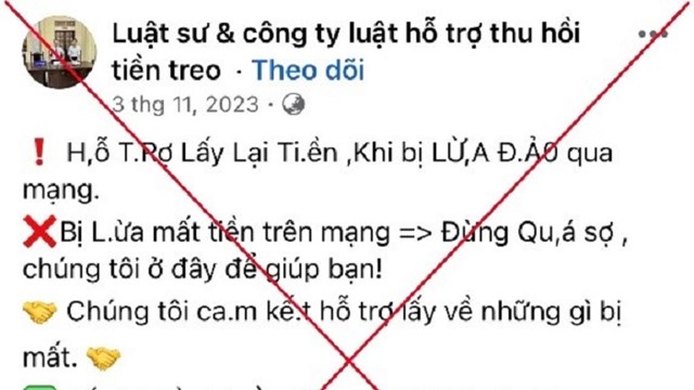 Sập bẫy thủ đoạn giả danh luật sư hỗ trợ thu hồi tiền lừa đảo, người phụ nữ ở Hà Nội liên tiếp bị lừa mất tiền