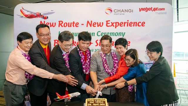 Vietjet khai trương đường bay từ Bangkok, Thái Lan đến Singapore