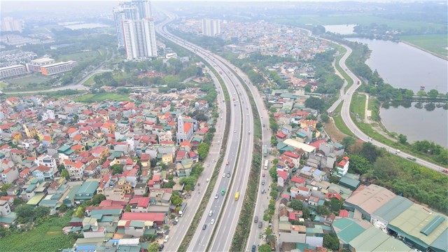 Cận cảnh khu vực chuẩn bị xây dựng đường kết nối Vành đai 3 và cao tốc Pháp Vân - Cầu Giẽ