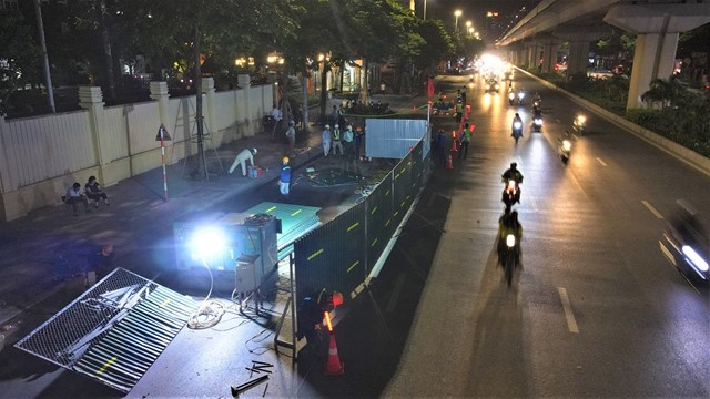 ​Bắt đầu dựng 8 lô cốt trên đường Nguyễn Trãi