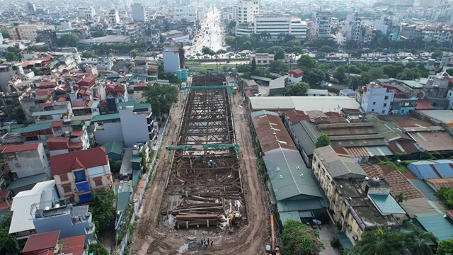 Tiến độ hầm chui Kim Đồng sau gần một năm thi công