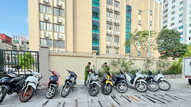 Bắt giữ 26 thanh, thiếu niên vác hung khí gây náo loạn đường phố