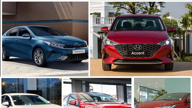 Top 5 xe sedan bán chạy trong tháng 11: Vios trở lại ngôi đầu