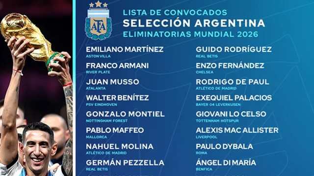 Đội tuyển Argentina triệu tập đội hình “khủng” để đấu với Brazil