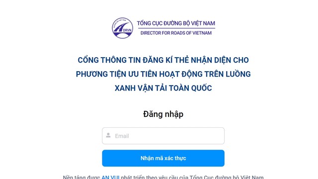 Hướng dẫn đăng ký thẻ nhận diện phương tiện trên “luồng xanh” vận tải