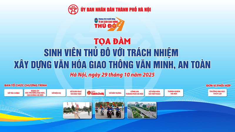 TRỰC TIẾP: Sinh viên Thủ đô với trách nhiệm xây dựng văn hóa giao thông văn minh, an toàn