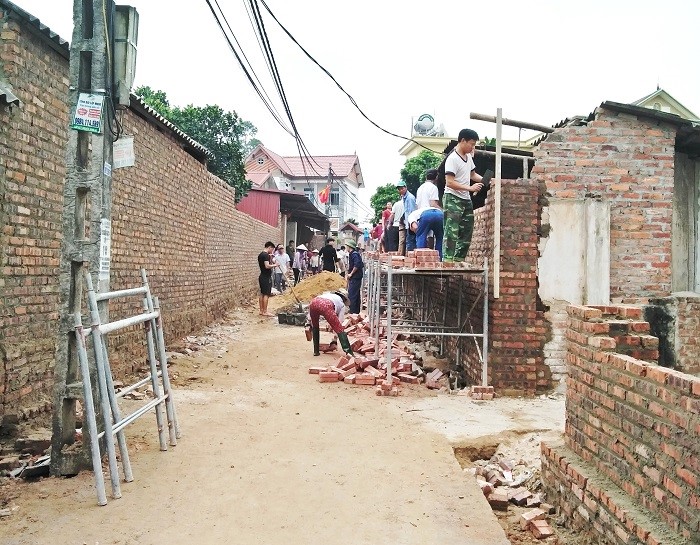 Ha Noi: Lan toa phong trao hien dat lam duong  - Hinh anh 1