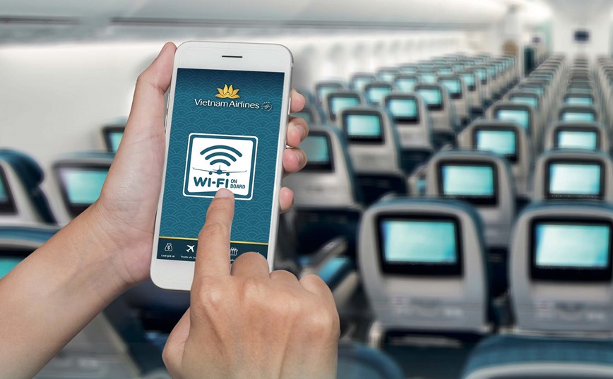 Hanh khach ​Vietnam Airlines co the su dung wifi ket noi internet - Hinh anh 1