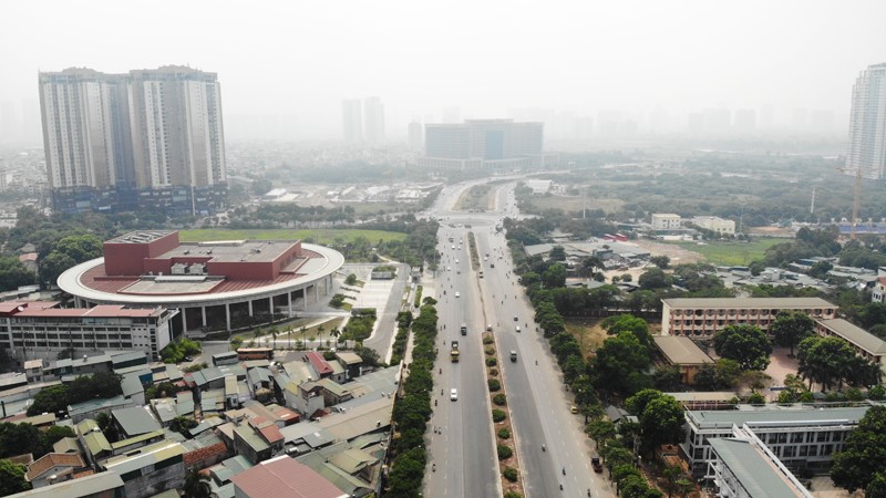 Hinh anh duong dua F1 tai Ha Noi nhin tu tren cao sau nua nam khoi cong - Hinh anh 1