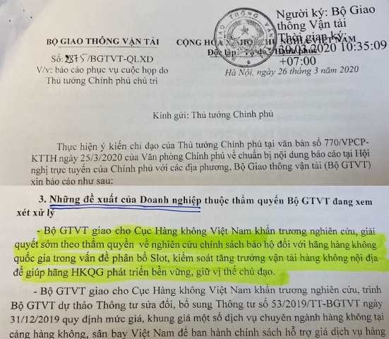 Su that viec Bo Giao thong de nghi bao ho cho Vietnam Airlines - Hinh anh 2