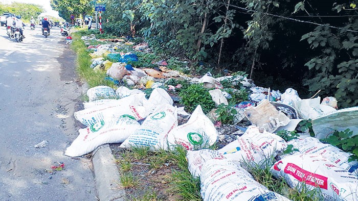 Duong gom Dai lo Thang Long ngap trong rac: He luy tu viec chia nho goi thau - Hinh anh 1