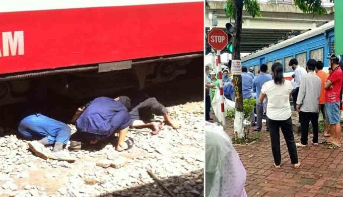 Ha Noi: Tau hoa tong tu vong nguoi dan ong di bo - Hinh anh 1