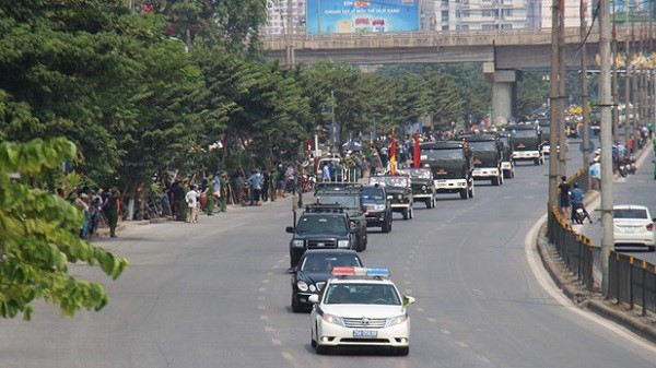 Ha Noi: Phan luong giao thong phuc vu Le Quoc tang nguyen Tong Bi thu Le Kha Phieu - Hinh anh 1