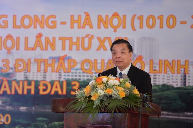 Ha Noi: Thong xe duong Vanh dai 3 di bang cau qua ho Linh Dam - Hinh anh 3