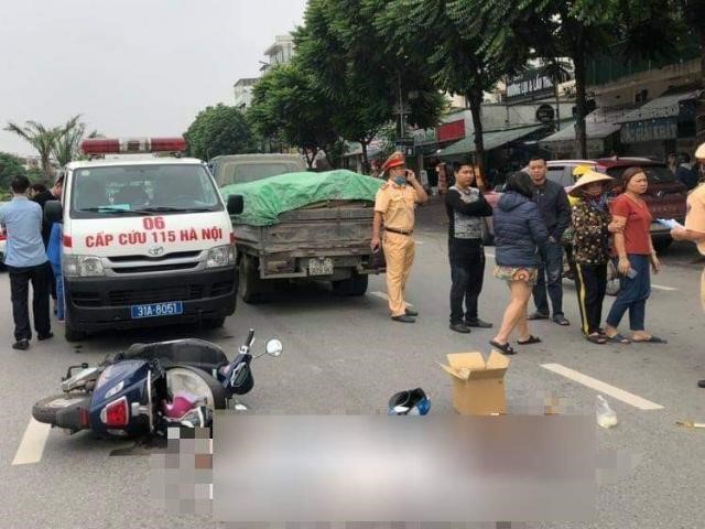 Ha Noi: Nu sinh di xe may dien tu vong tren duong Tran Khat Chan - Hinh anh 1