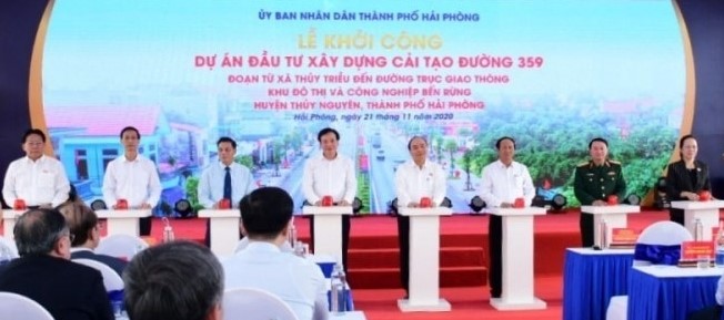 Hai Phong: Khoi cong du an dau tu xay dung, cai tao duong 359 - Hinh anh 1