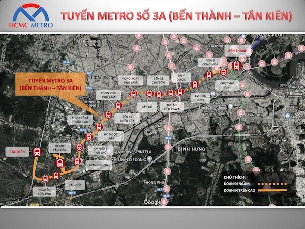 TP Ho Chi Minh: De xuat bo sung them nha ga tuyen metro so 3A Ben Thanh - Tan Kien - Hinh anh 1