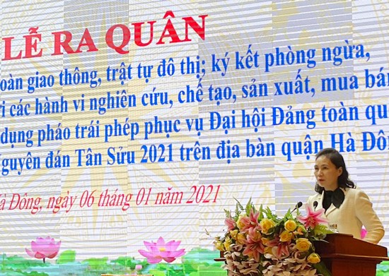 Ha Dong: Dam bao an toan giao thong, dau tranh voi cac hanh vi vi pham phap luat - Hinh anh 1