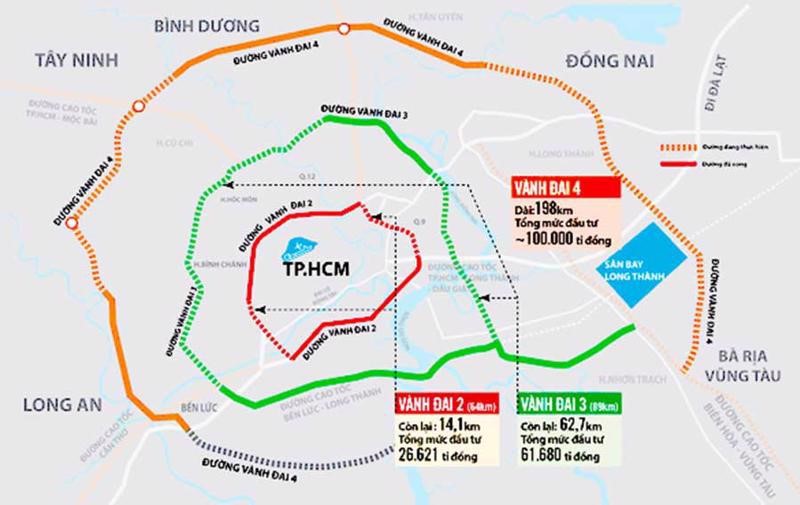 Thong nhat quy mo xay dung duong vanh dai 4 TP Ho Chi Minh giai doan 1 - Hinh anh 1