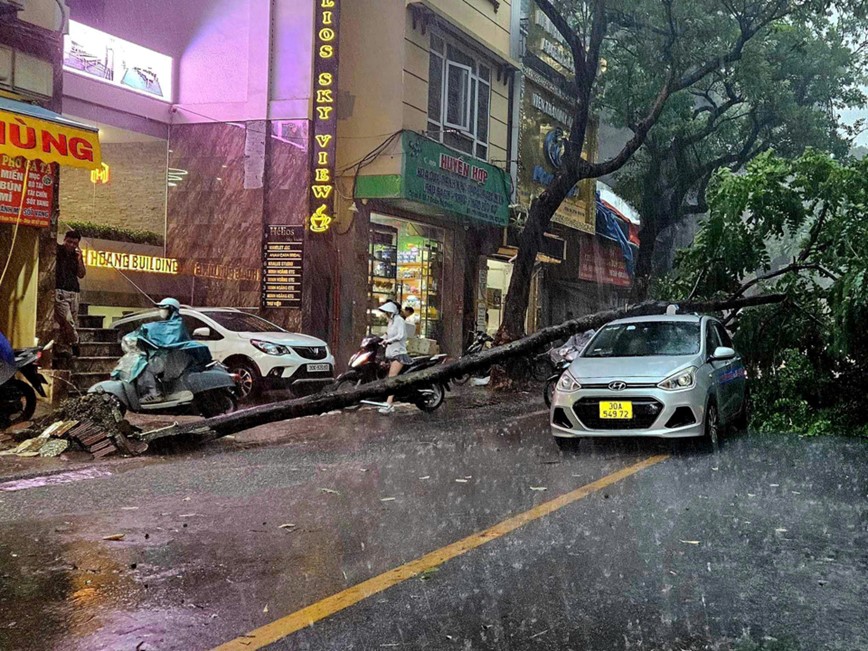 Ha Noi xay ra 194 su co ve duong bo trong bao Yagi - Hinh anh 1