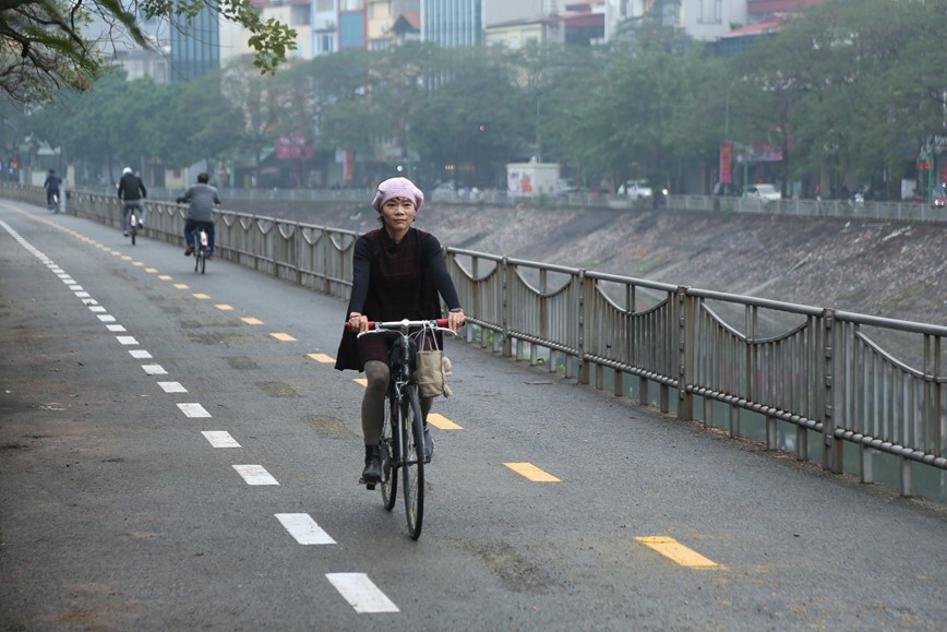 Xuat hien duong danh rieng cho xe dap dau tien o Ha Noi - Hinh anh 6