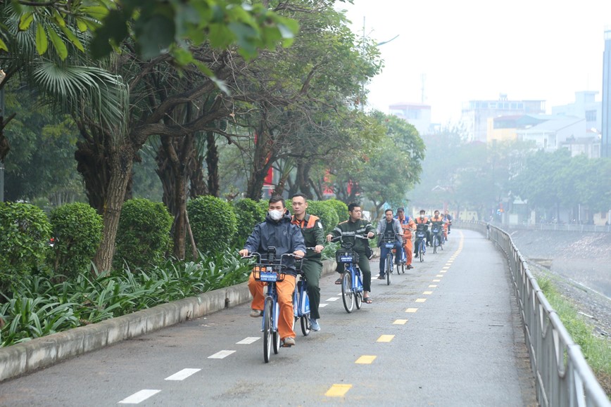 Xuat hien duong danh rieng cho xe dap dau tien o Ha Noi - Hinh anh 4