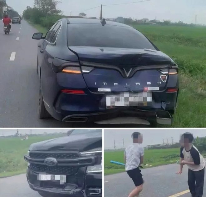 Thai Binh: tam giu tai xe o to dung gay bong chay giai quyet mau thuan giao thong - Hinh anh 1