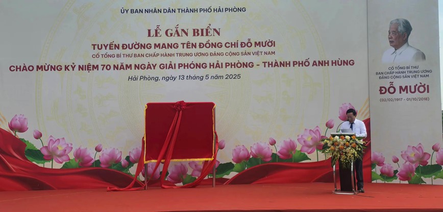 Hai Phong gan bien tuyen duong mang ten co Tong Bi thu Do Muoi - Hinh anh 2