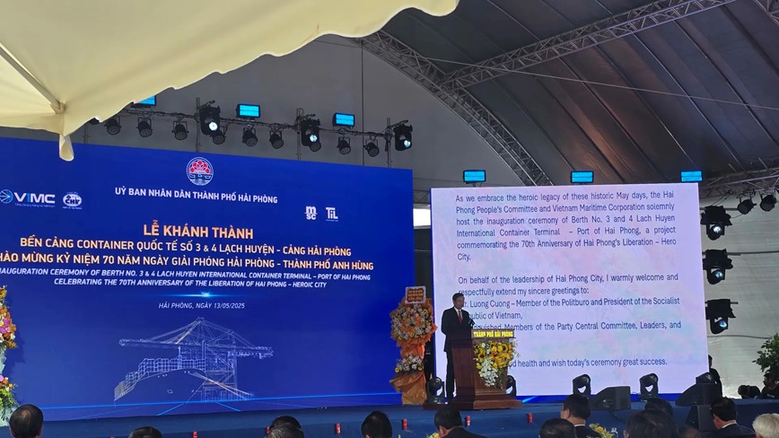 Hai Phong: khanh thanh ben cang container quoc te so 3, so 4 Lach Huyen - Hinh anh 2