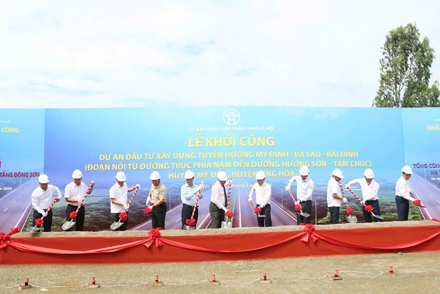 Ha Noi khoi cong du an duong My Dinh - Ba Sao - Bai Dinh - Hinh anh 1