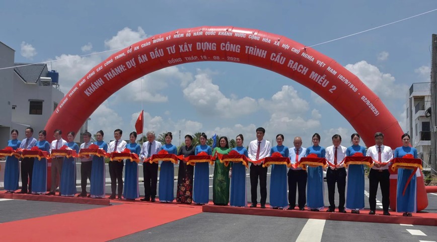 Cau Rach Mieu 2 noi Dong Thap - Vinh Long chinh thuc khanh thanh - Hinh anh 2