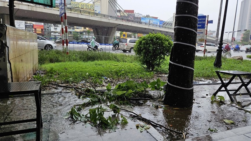 Ha Noi: mua to, gio lon gay do cay, ngap nhe tai mot so tuyen pho - Hinh anh 23