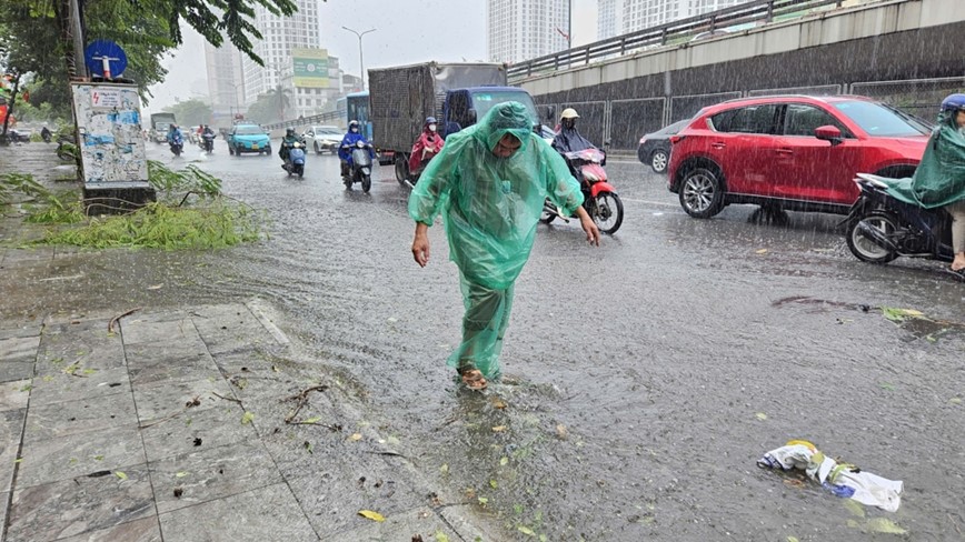 Ha Noi: mua to, gio lon gay do cay, ngap nhe tai mot so tuyen pho - Hinh anh 14