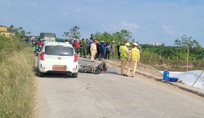 Thai Binh: va cham voi o to, mot phu nu tu vong tai cho - Hinh anh 1